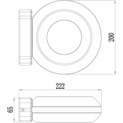 Wandaufbauleuchte, Muscae, 13 W, 3000 K, Grau, 220-240 V/AC, 50 / 60 Hz