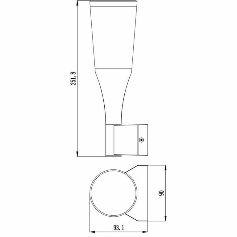 Deko-Light Wandaufbauleuchte, Bessma IV, 9,6 W, 3000 K, Grau, 100-240 V/AC, 50 / 60 Hz