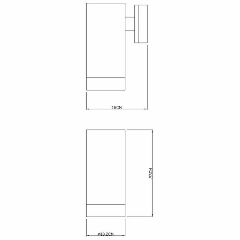 Deko-Light Wandaufbauleuchte, Zilly IV Down, 1x max. 18 W E27, Silber, 220-240 V/AC, 50 / 60 Hz