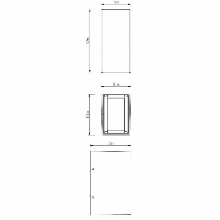 Deko-Light LED Outdoor Wandleuchte Arcturus I Up & Down, 6W, IP54, 3000K, Grau,