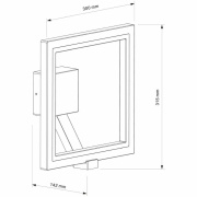 Wandaufbauleuchte, Lyncis, 11 W, 3000 K, Grau, 220-240 V/AC, 50 / 60 Hz