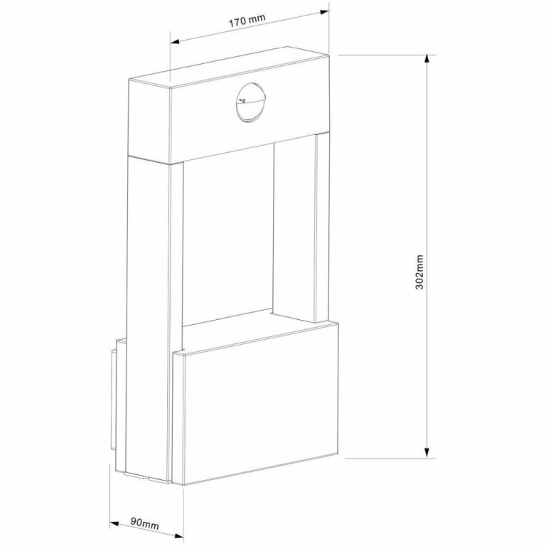 Deko-Light Wandaufbauleuchte, Chertan Motion, 15 W, 3000 K, Grau, 100-277 V/AC, 50 / 60 Hz