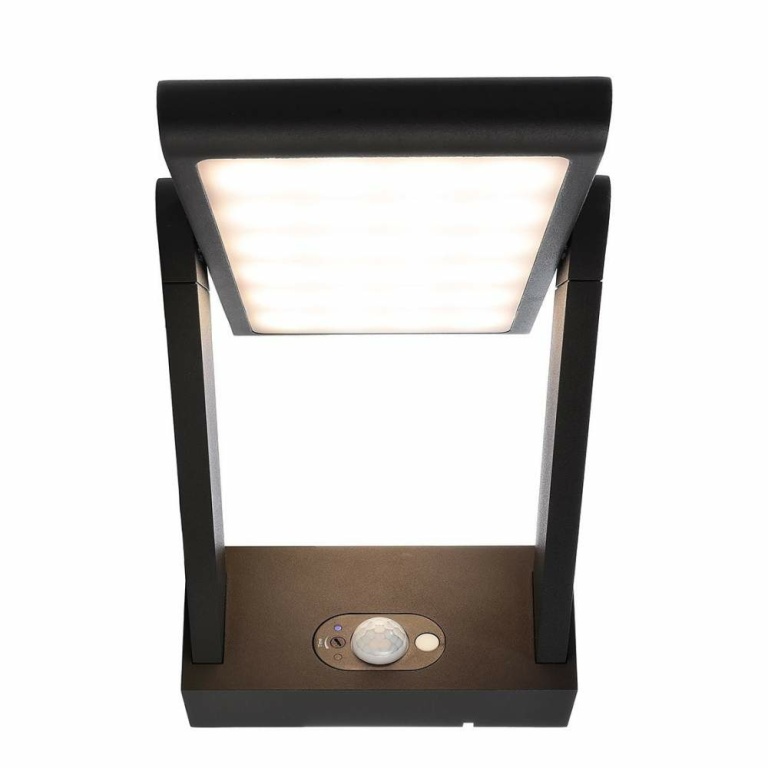 Deko-Light Solaraufbauleuchte, Solar Premium I Motion, 1,6 W, 3200 K, Grau, Spannungskonstant, 3.7 V/DC