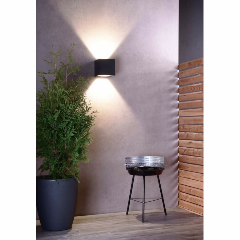 Deko-Light Wandaufbauleuchte, Jabbah Up and Down, DIM, 25 W, 3000 K, Grau, 220-240 V/AC, 50 / 60 Hz