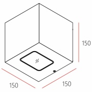 Wandaufbauleuchte, Jabbah Up and Down, DIM, 25 W, 3000 K, Grau, 220-240 V/AC, 50 / 60 Hz