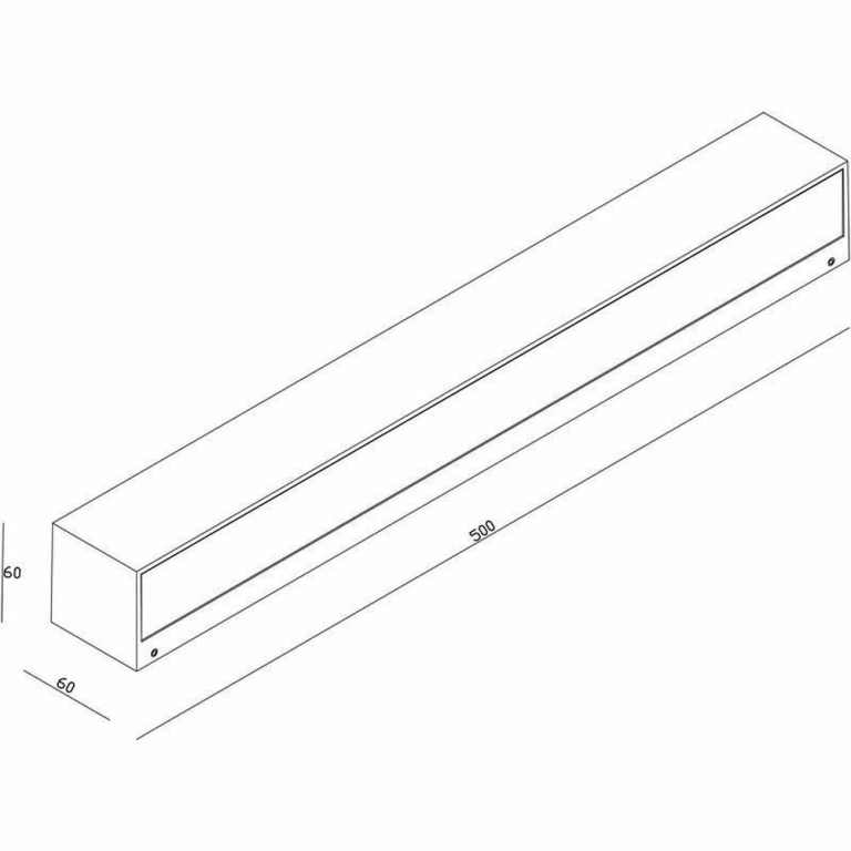 Deko-Light Wandaufbauleuchte, Linear II Double 500 mm, 20 W, 3000 K, Grau, 220-240 V/AC, 50 / 60 Hz