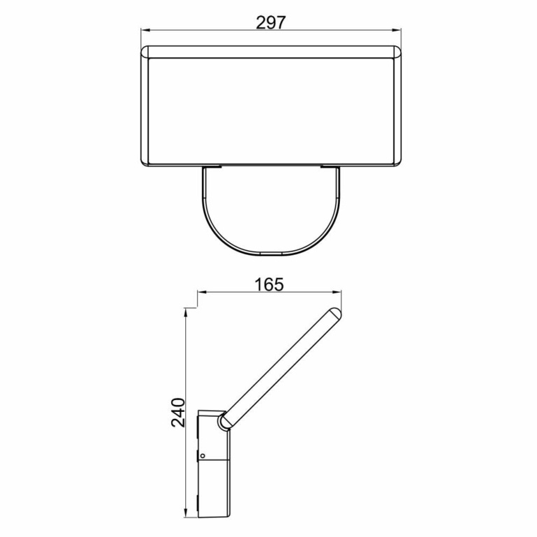 Deko-Light Wandaufbauleuchte, Alkes L, 36 W, 3000 K, Grau, 220-240 V/AC, 50 / 60 Hz