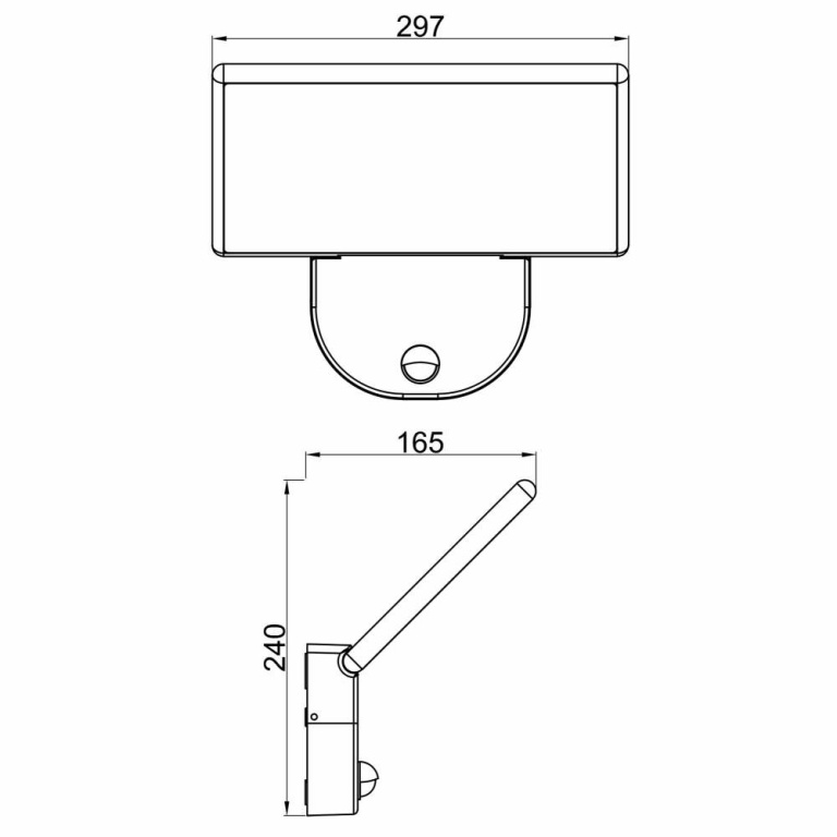 Deko-Light Wandaufbauleuchte, Alkes L Motion, 36 W, 3000 K, Grau, 220-240 V/AC, 50 / 60 Hz