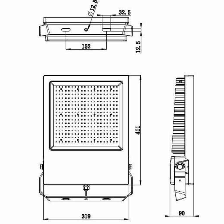 Deko-Light Fluter, Atik, 242 W, 3000 K, Schwarz, 220-240 V/AC, 50 / 60 Hz