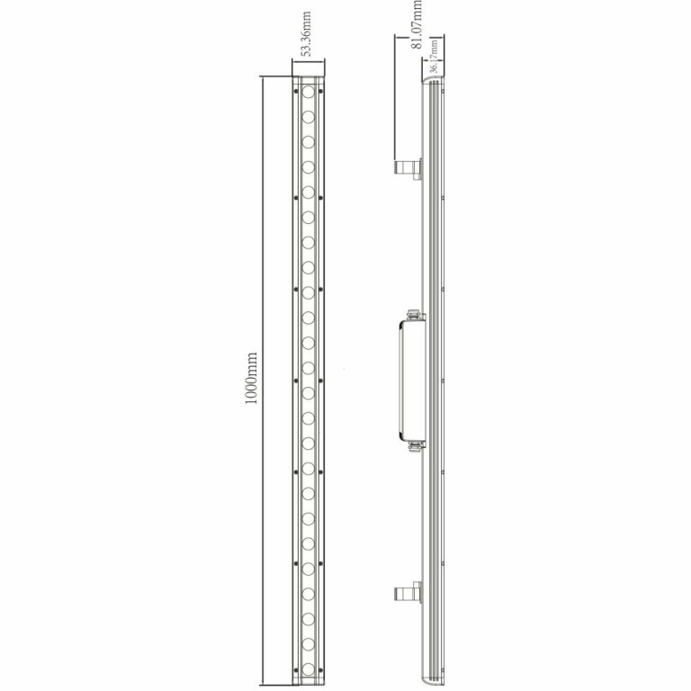 Deko-Light Wallwasher, Wallwasher Caph 230 V Asymetrisch, 38 W, 3000 K, Grau, 220-240 V/AC, 50 / 60 Hz