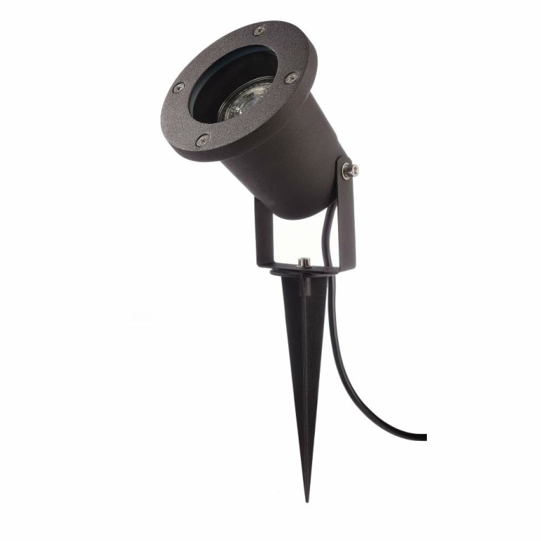 Deko-Light Erdspießstrahler, Lomi, 1x max. 7 W GU10, Schwarz, 220-240 V/AC, 50 / 60 Hz