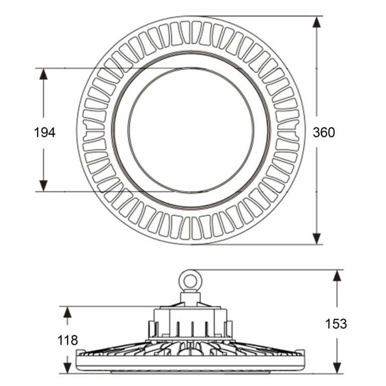 Deko-Light Hallenstrahler, Aludra, 100 W, DALI, 5000 K, Schwarz, 220-240 V/AC, 50 / 60 Hz