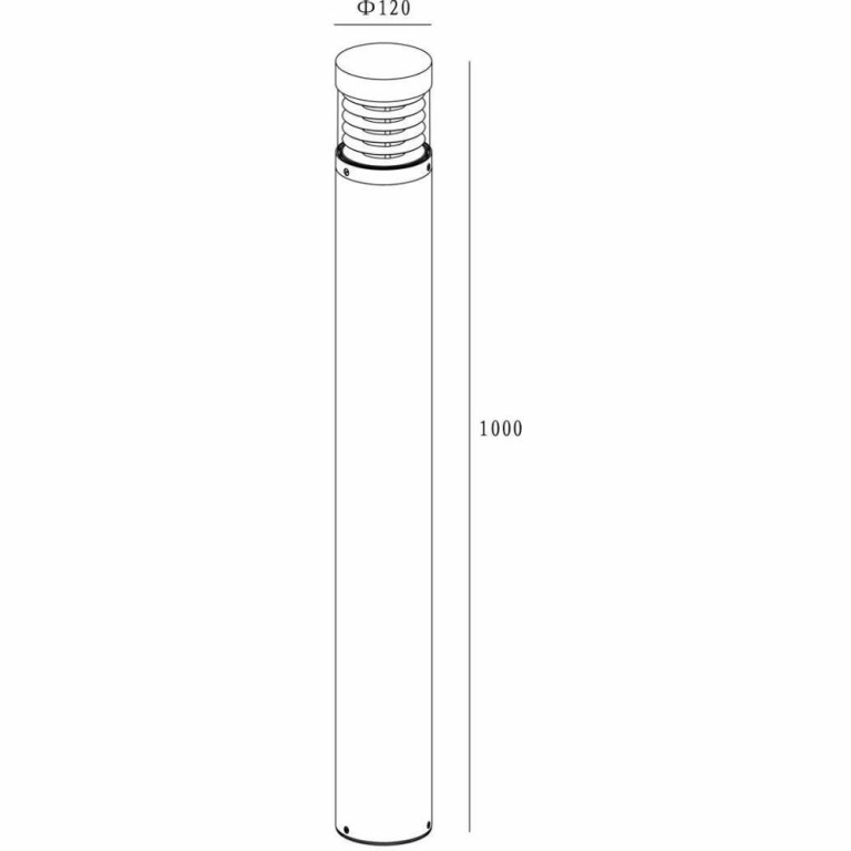 Deko-Light Pollerleuchte, Ortis 1000 mm, 16 W, 3000 K, Grau, 220-240 V/AC, 50 / 60 Hz