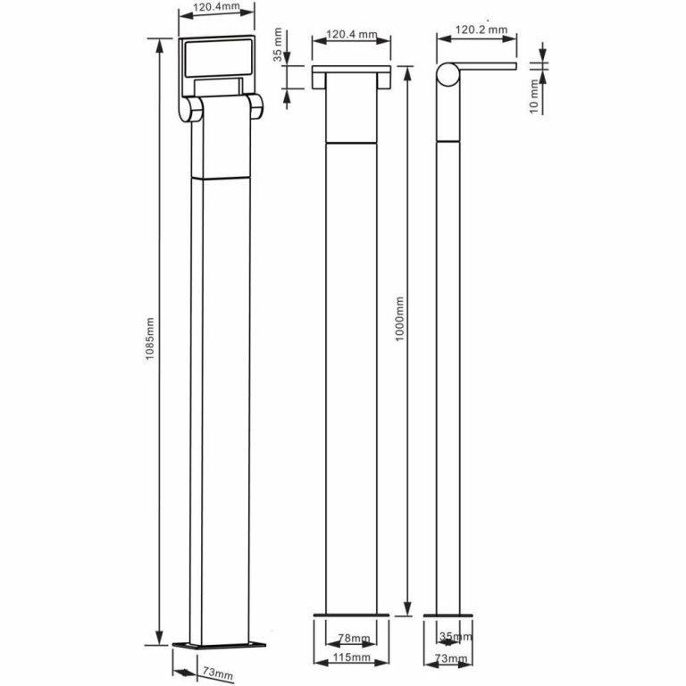 Deko-Light Pollerleuchte, Robi flex 1000 mm, 10,3 W, 3000 K, Grau, 110-240 V/AC, 50 / 60 Hz