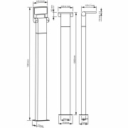 Pollerleuchte, Robi flex 1000 mm, 10,3 W, 3000 K, Grau, 110-240 V/AC, 50 / 60 Hz