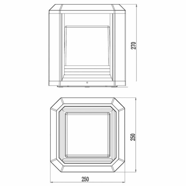 Deko-Light Pollerleuchte, Bootis I 250x250 mm, 21 W, DIM, 3000 K, Grau, 220-240 V/AC, 50 / 60 Hz