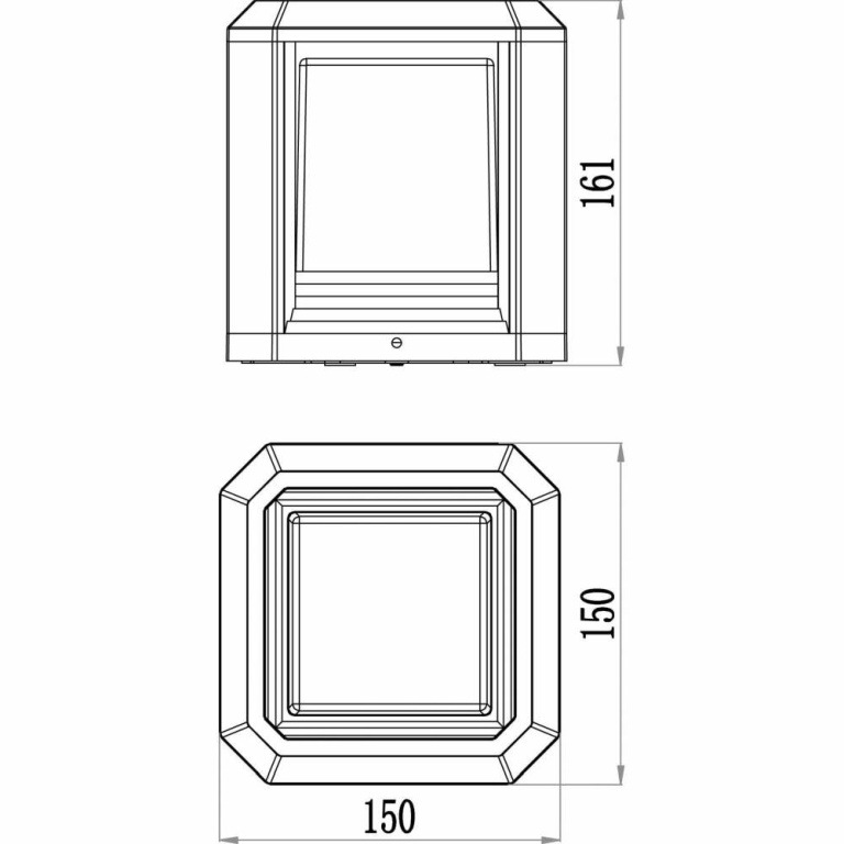 Deko-Light Pollerleuchte, Bootis I 150x150 mm, 13 W, 3000 K, Grau, 100-240 V/AC, 50 / 60 Hz