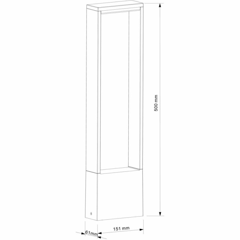 Deko-Light Pollerleuchte, Cata IV 500 mm, 4 W, 3000 K, Anthrazit, 100-240 V/AC, 50 / 60 Hz