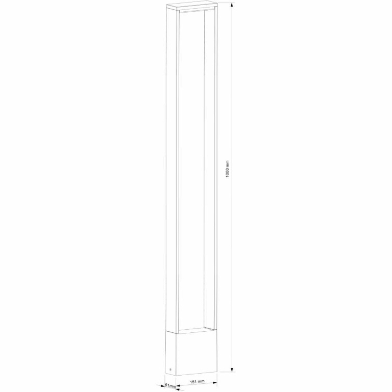 Deko-Light Pollerleuchte, Cata VI 1000 mm, 4 W, 3000 K, Anthrazit, 100-240 V/AC, 50 / 60 Hz