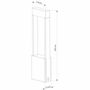 Pollerleuchte, Chertan 600 mm, 13 mm, 3000 K, Grau, 100-277 V/AC, 50 / 60 Hz