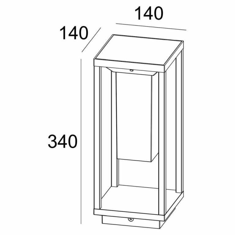 Deko-Light Solaraufbauleuchte, Samas Solar Motion 340 mm, 2,2 W, 3000 K, Grau, Spannungskonstant, 3.7 V/DC