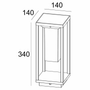 Solaraufbauleuchte, Samas Solar Motion 340 mm, 2,2 W, 3000 K, Grau, Spannungskonstant, 3.7 V/DC