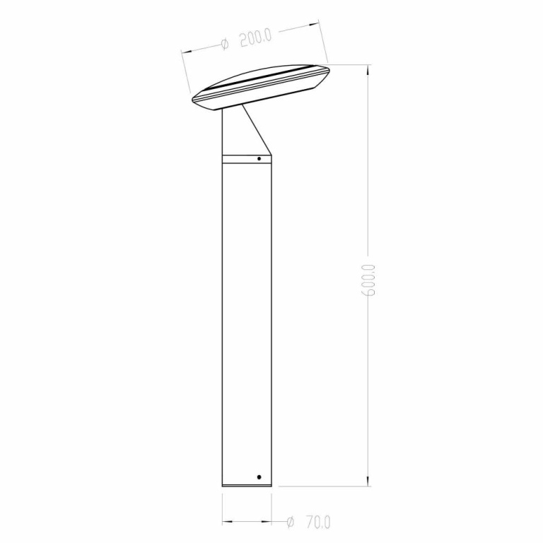 Deko-Light Pollerleuchte, Bermuda 600 mm, DIM, 3000 K, Schwarz, 220-240 V/AC, 50 / 60 Hz