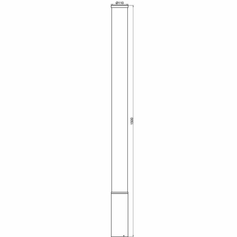 Deko-Light Pollerleuchte, Alhena, 37 W, 3000 K, Schwarz, 220-240 V/AC, 50 / 60 Hz