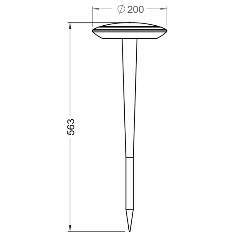 Deko-Light Erdspießstrahler, Bermuda 12 W, DIM, 3000 K, Schwarz, 220-240 V/AC, 50 / 60 Hz