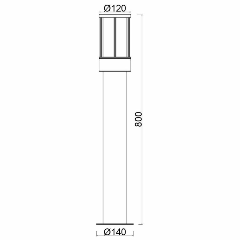 Deko-Light Pollerleuchte, Arbinto, 1x max. 60 W E27, Schwarz, 220-240 V/AC, 50 / 60 Hz