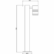 Pollerleuchte, Zilly II 500 mm, 1x max. 10 W GU10, Silber, 220-240 V/AC, 50 / 60 Hz