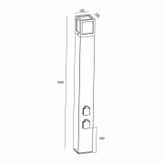 Energieverteiler, Facado Socket 1000 mm, 1x max. 20 W E27, Anthrazit, 220-240 V/AC, 50 / 60 Hz