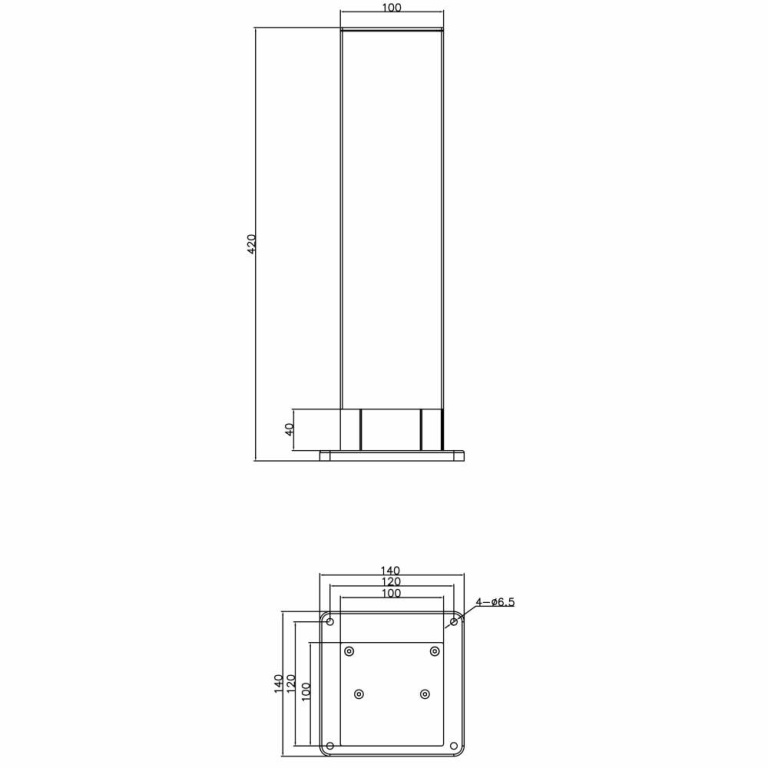 Deko-Light Energieverteiler, Steckdosenturm Puka Mana 420 mm, 3680 W, Grau, 220-240 V/AC, 50 / 60 Hz