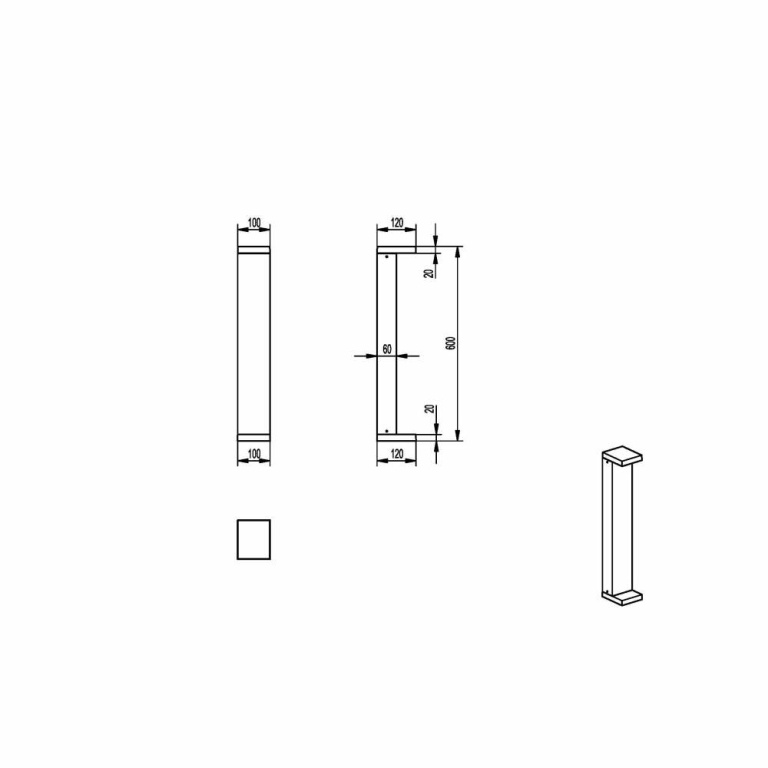 Deko-Light Pollerleuchte, Lerna 1000, 7,4 W, 3000/4000K, grau, Stromkonstant, 200-240 V/AC, 50 / 60 Hz