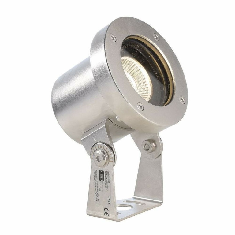 Deko-Light Unterwasserleuchte, Fiara, 10 W, 3000 K, Silber, Spannungskonstant, 24 V/DC