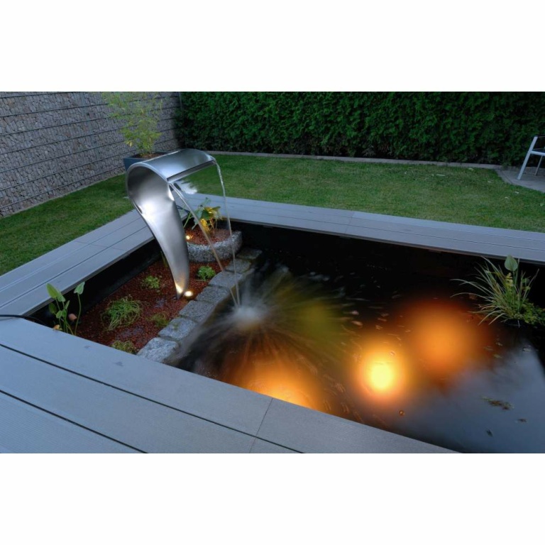 Deko-Light Unterwasserleuchte, Snapper II, 3 W, 3000 K, Silber, Spannungskonstant, 24 V/DC