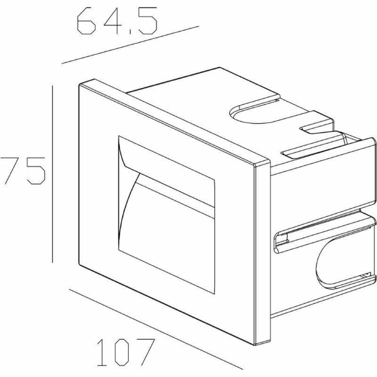 Deko-Light Wandeinbauleuchte, Yvette I, 5 W, 3000 K, Anthrazit, 220-240 V/AC, 50 / 60 Hz