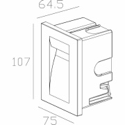 Wandeinbauleuchte, Yvette II, 4,7 W, 3000 K, Weiß, 220-240 V/AC, 50 / 60 Hz