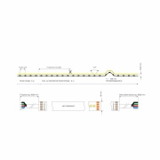 Stripe, D Flex Line Top-View, Neon, 24V-10W, RGBW, 5m, Silikon, Spannungskonstant, 24 V/DC