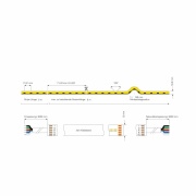 Stripe, D Flex Line Side-View, Neon, 24V-10W, RGBW, 5m, Silikon, Spannungskonstant, 24 V/DC