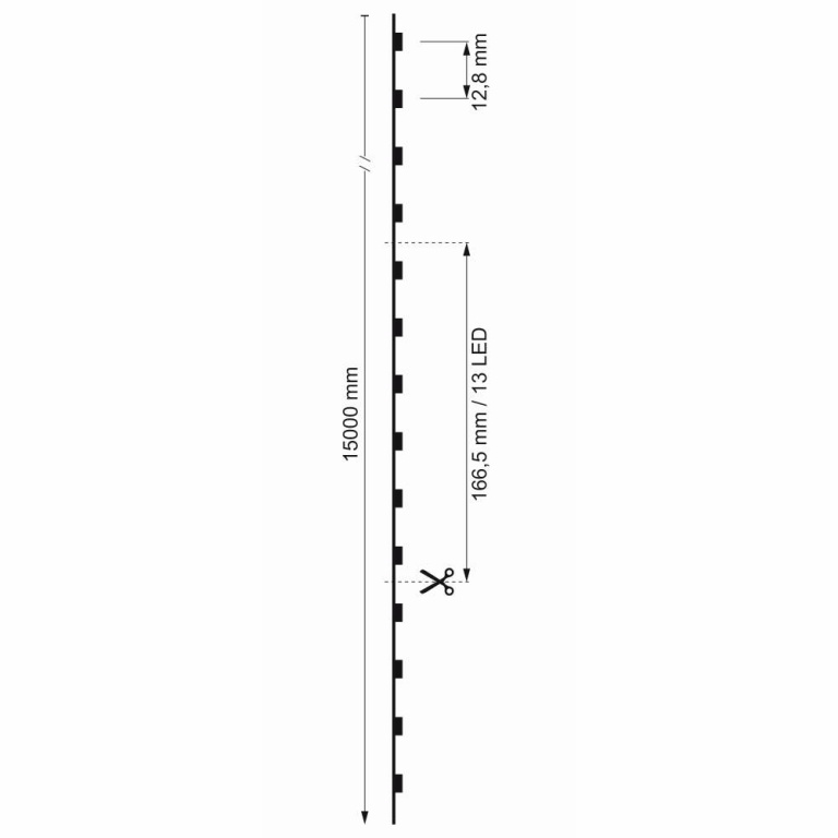 Deko-Light Stripe, Long Run, SMD, 48V-4W, 3000K, 15m, Silikon, Spannungskonstant, 48 V/DC