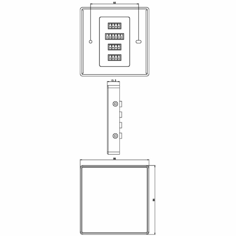 Deko-Light Deko-Light, Steuerung DMX, DMX Wandcontroller Art-4 RGB/RGBW, Spannungskonstant, DMX512, 12-24 V/DC