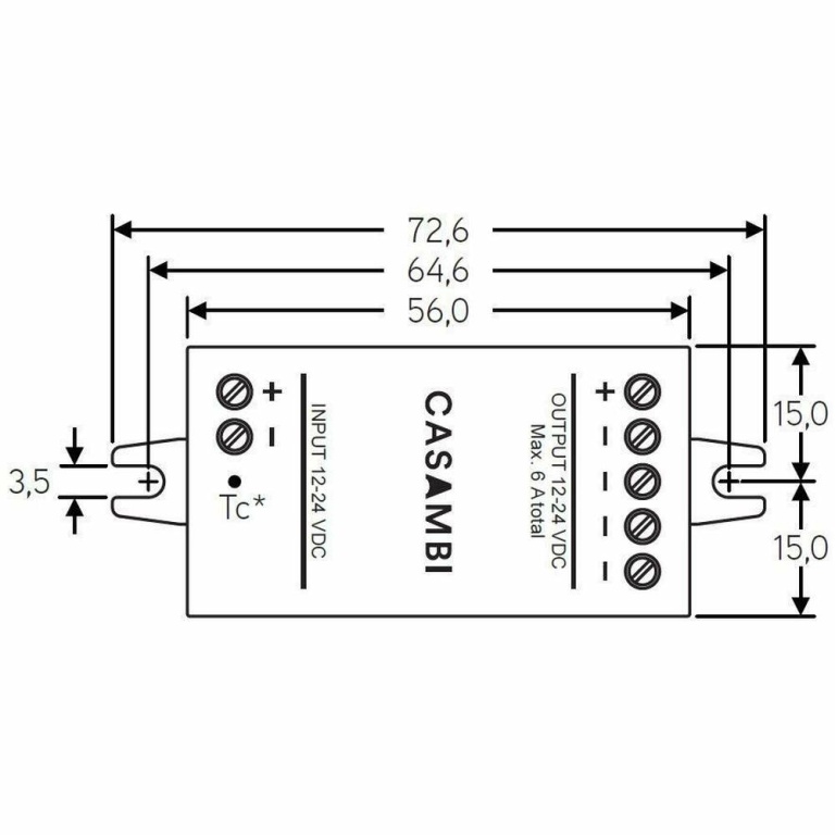 Casambi Casambi, Niedervolt BT Dimmer (CV, DC), Bluetooth Controller CBU-PWM4, Spannungskonstant, Casambi, 7