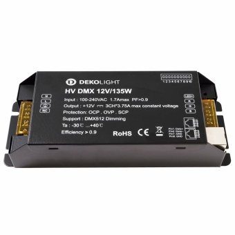 Deko-Light Deko-Light, Netzgerät (CV, DC) dimmbar, BASIC, DIM, CV, HV DMX 12V/135W, Spannungskonstant, DMX512,