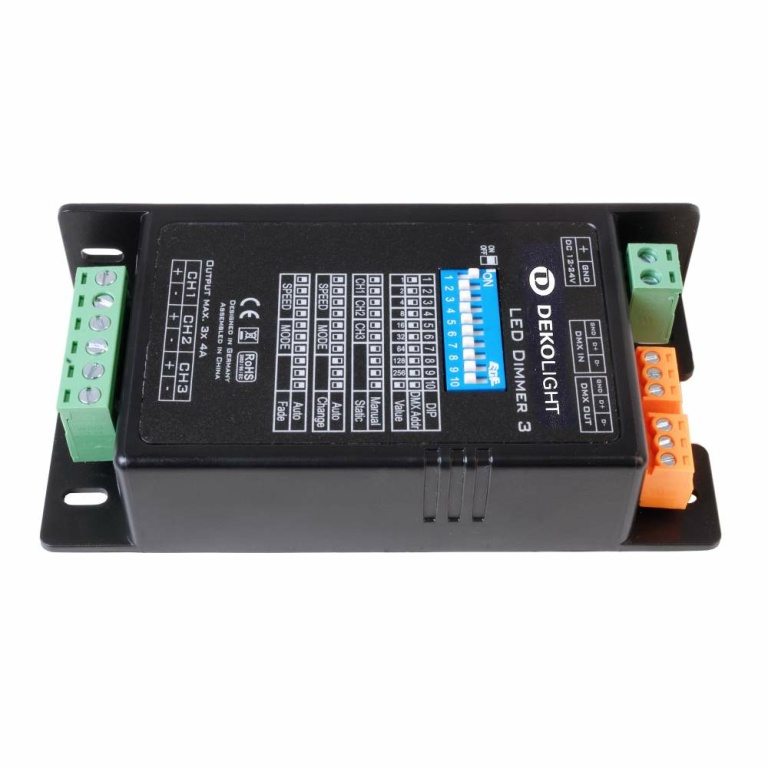 Deko-Light Deko-Light, Niedervolt DMX Dimmer (CV, DC), LED DMX Dimmer 3, Spannungskonstant, DMX512, 288.00 W, 1