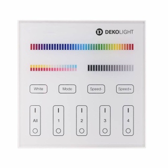 Deko-Light Deko-Light, Steuerung RF, RF-smart, Wandfernbedienung, weiß, 4 Zonen, Single/CCT/RGB/RGBW/RGB+CCT, I