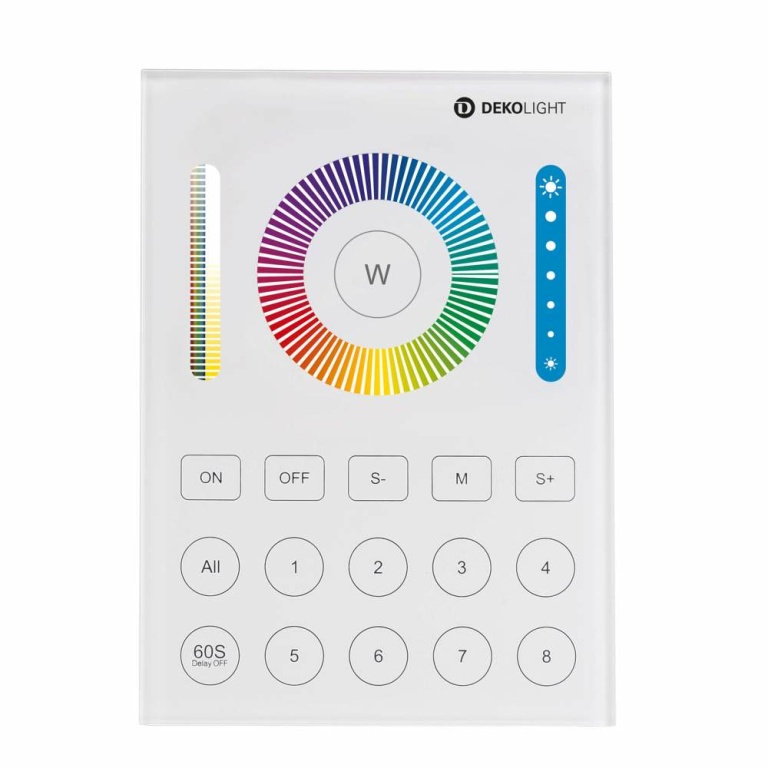 Deko-Light Deko-Light, Steuerung RF, RF-smart, Wandfernbedienung, weiß, 8 Zonen, Single/CCT/RGB/RGBW/RGB+CCT, I