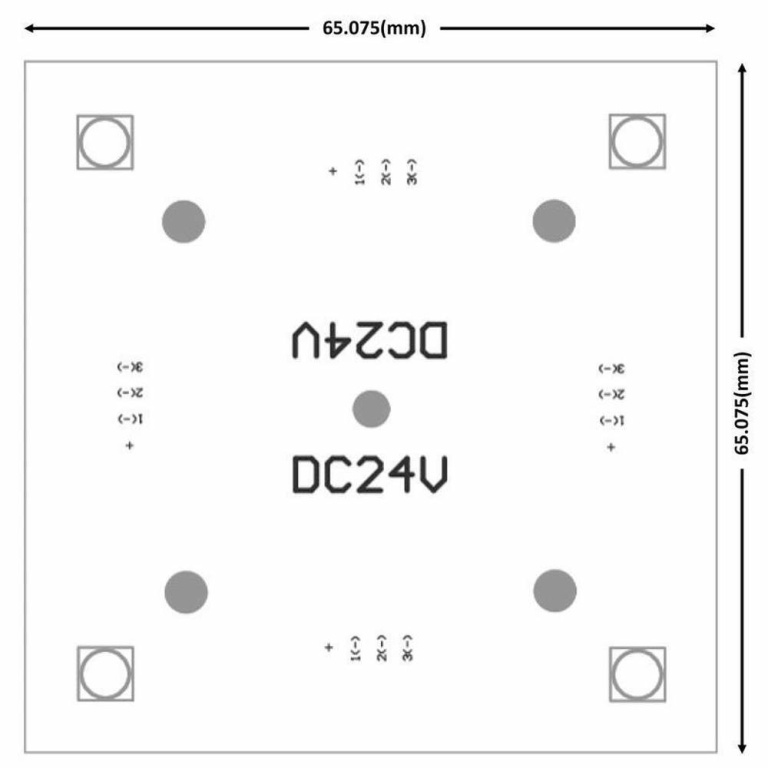 Deko-Light Modular System, Modular Panel II 65x65 mm, 1,5 W, 3200 K, Weiß, Spannungskonstant, 24 V/DC