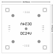 Modular System, Modular Panel II 65x65 mm, 1,5 W, 3200 K, Weiß, Spannungskonstant, 24 V/DC