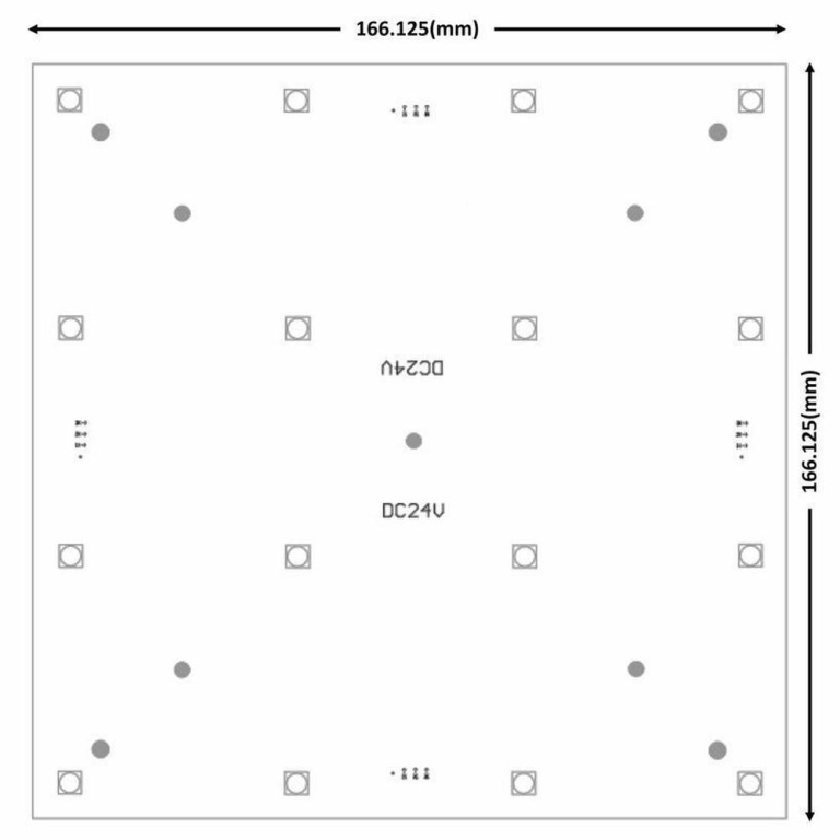 Deko-Light Modular System, Modular Panel II 166x166 mm, 5,5 W, 3200 K, Weiß, Spannungskonstant, 24 V/DC